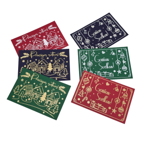Festive cards with snowflake designs